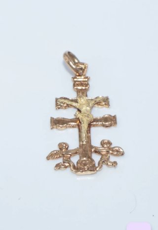 Colgante Cruz Caravaca Oro 18k