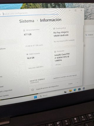 Portátil Lenovo L390 i7 16GB RAM