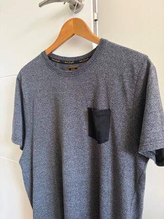Camiseta hombre gris/negro manga corta Talla XL(L)