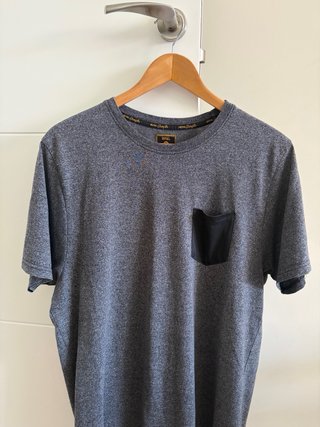 Camiseta hombre gris/negro manga corta Talla XL(L)