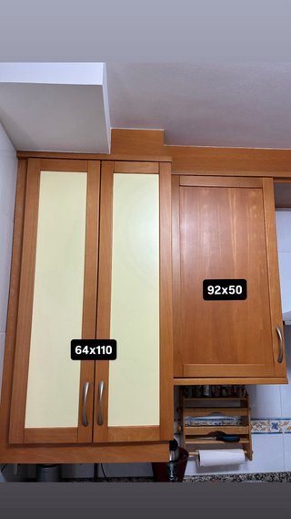 Muebles de cocina madera y cristal