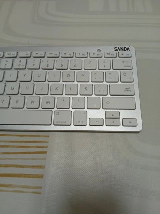 Teclado Sanda BKB800 Plata/Blanco