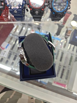 Reloj Exactime Verde y Plateado