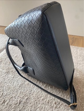 Bolso negro tejido trenzado polipiel