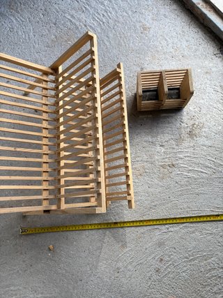 Escurridor de platos y cubiertos de madera plegabl