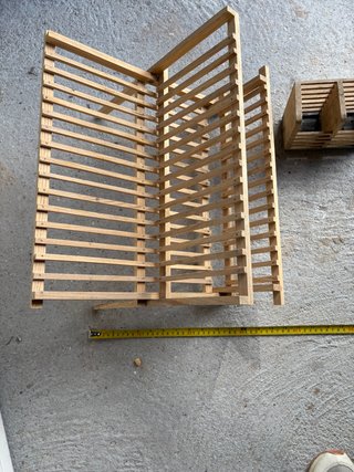 Escurridor de platos y cubiertos de madera plegabl