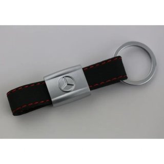 Llavero de Cuero Logo Metalico MERCEDES REGALO