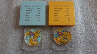 Moneda Plata Homer Simpson 2019