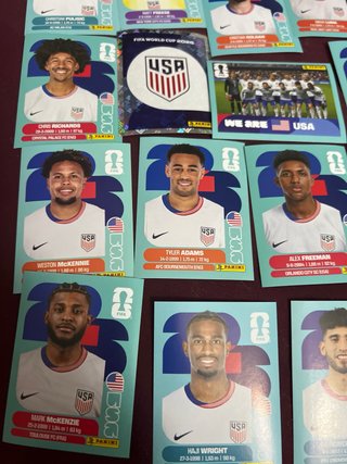 18 cromos USA Mundial 2026 Panini