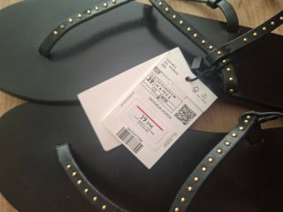 Sandalias Mango negras mujer