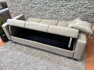 Sofá Cama Beige Tela 210cm con Arcón