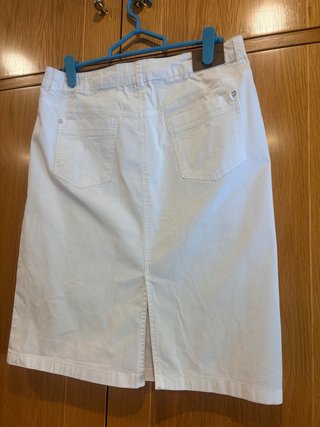 Falda vaquera blanca