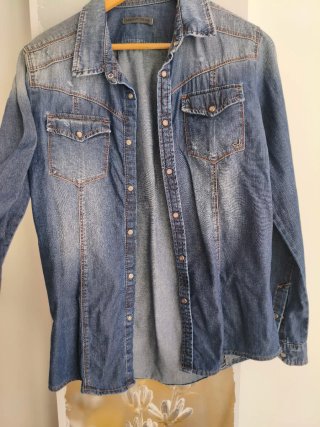 Camisa vaquera chaqueta bolsillos ABSOLUT JOY