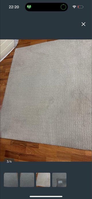 Grande tappeto beige 1,95 m