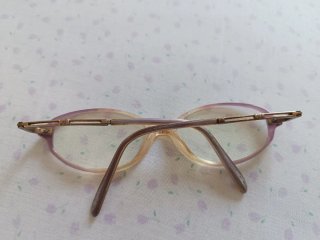 2 Monturas Gafas Pasta Doradas y Rosas