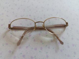 2 Monturas Gafas Pasta Doradas y Rosas