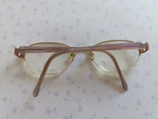 2 Monturas Gafas Pasta Doradas y Rosas