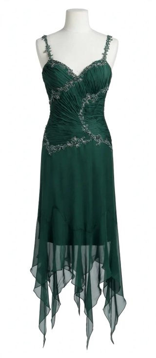Vestido verde T.38 para eventos
