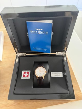 Reloj Sandoz Geneve Mujer Oro Blanco