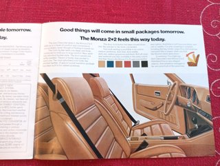 Chevrolet Monza Depliant Sales Brochure 1975