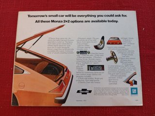 Chevrolet Monza Depliant Sales Brochure 1975