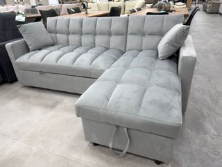 Sofá cama gris de tela Oferta!