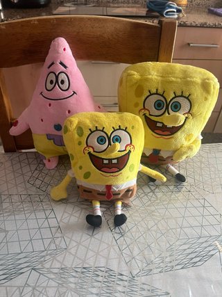 Pack Peluches Bob Esponja y Patricio