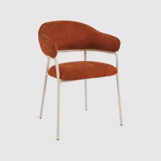 Tuffah - Set 2 sedie da cucina moderne arancione ruggine