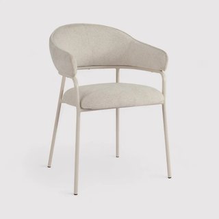 Dorstenia - Set 2 sedie da salotto moderne bianco perla