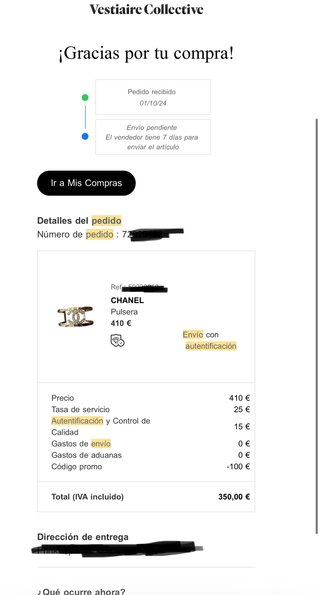 Pulsera Brazalete Chanel Dorado