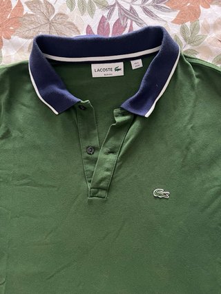 Polo Lacoste Slim Fit Verde Talla M