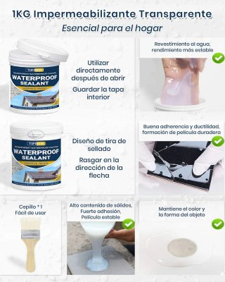Revestimiento Impermeable TUFINEIN 1KG Sellador