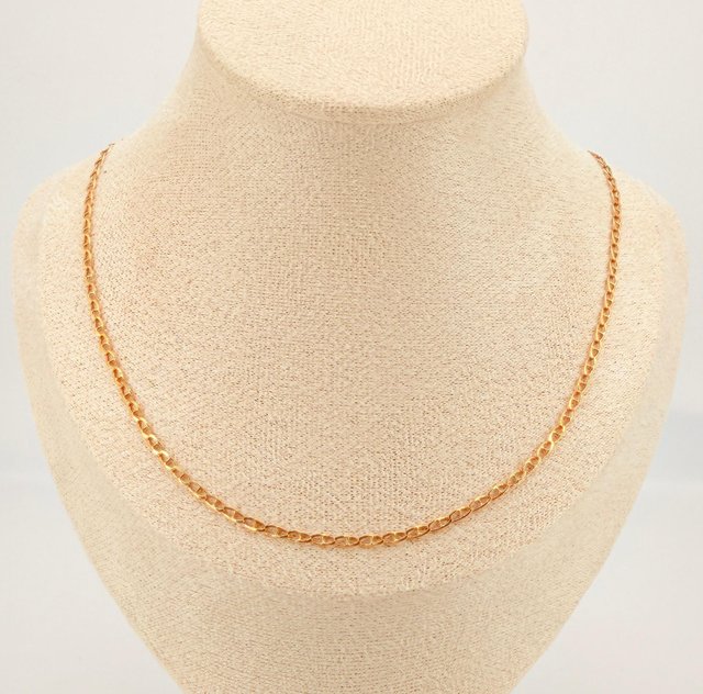 Cadena Bilbao de oro de 18k, 3.83 g, 53 cm.