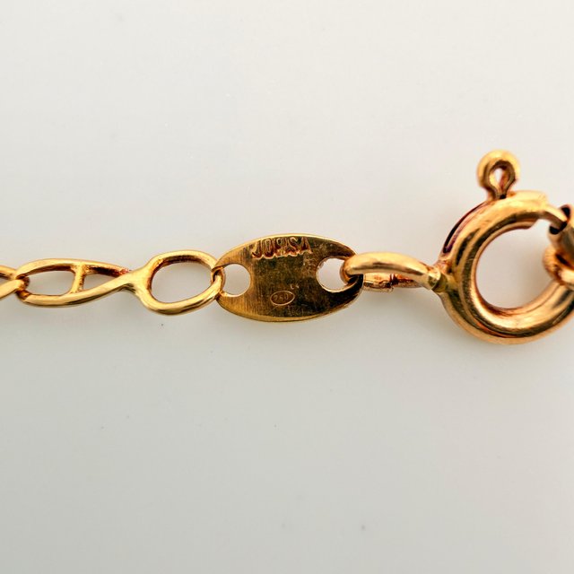 Cadena Bilbao de oro de 18k, 3.83 g, 53 cm.