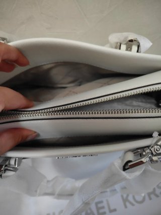 Borsa Michael Kors bianca in pelle