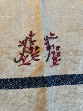 PAREJA 2 TAPETES ALGODÓN BORDADOS Y FLECOS
