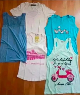 Lote 5 Camisetas Tirantes Mujer