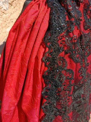 Falda Castellonera roja