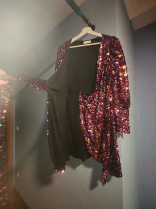 Vestido lentejuelas multicolor