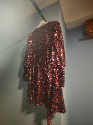 Vestido lentejuelas multicolor