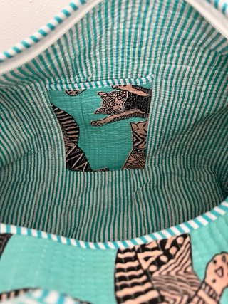 Bolso de playa con estampado de gatos