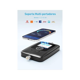 Amplificador señal móvil 4G LTE banda 20/8/3/1/7