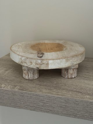 Pie de madera natural artesanal
