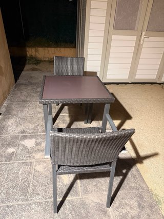 Conjunto mesa y sillas jardín de ratán