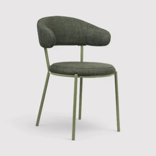 Zeita - Set 2 sedie verde scuro per sala da pranzo o salotto