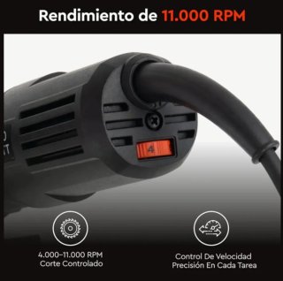 Pack Amoladora Angular Dnipro-M 850W 125mm+10 disc