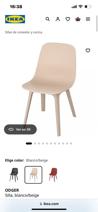 6 Sillas IKEA ODGER Beige