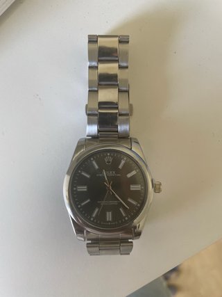 Reloj Esfera Negra Plata