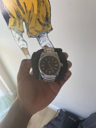 Reloj Esfera Negra Plata