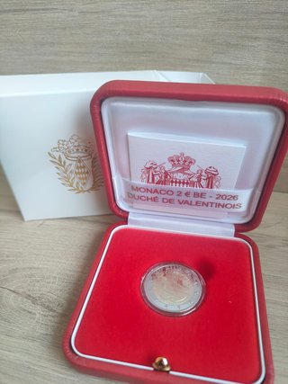 Moneda Mónaco 2 euros 2026 Ducado de Valentinois